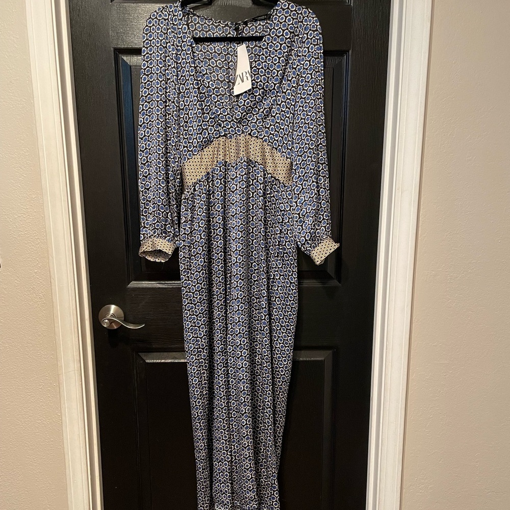 Zara geometric print jumpsuit
